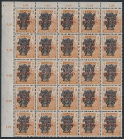 1920 Búzakalász sor ívsarki 25-ös ívdarabokban, vegyes minőség (375.000) / Mi 292-311 complete set in sheet parts of 25, mixed quality