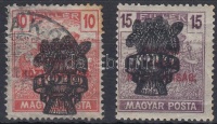 1920 Búzakalász 10f, 15f eltolódott felülnyomással