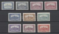 1921 Parlament teljes vágott sor 10 érték / Parlament, imperforate complete set 10 values ex Mi 355-368