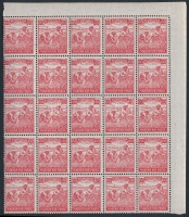 1924 Arató-Parlament sor 25-ös ívsarki ívdarabokban,  (90.000) / Mi 389-397 sheets parts of 25 (apró hibák / minor faults)