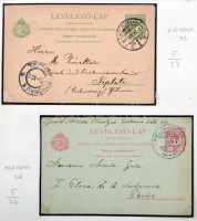 Kis díjjegyes gyűjtemény 1901-1937 főleg városképes és postaszolgálati díjjegyesek 13 lapon