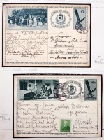 Kis díjjegyes gyűjtemény 1901-1937 főleg városképes és postaszolgálati díjjegyesek 13 lapon