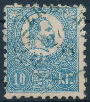 1871 Kőnyomat 10kr (20.000) 'RUSZKBERG' (elvékonyodás/thin paper)