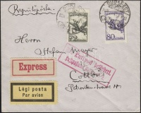 1928 Expressz légi levél Németországba / Express airmail cover to Germany