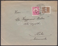 1930 Kormányzói évforduló 32f + kiegészítő bérmentesítés levélen Dániába