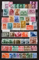 1941-1962 Magyar sorok, önálló értékek, darabok, rengeteg dupla 8 lapos A/4-es berakóban