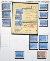 Nyomdai eltérések gyűjteménye 1965-1973 benne több száz bélyeg, sok blokk, néhány FDC Lindner gyűrűs borítóban házi készítésű albumlapokon: poloskák, szineltolódások, színeltérések, festékezési hibák, elfogazások stb.