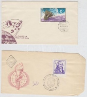 1962-1986 4 klf FDC vágott bélyeggel