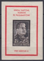 1953 Sztálin gyászblokk vágott (**40.000)