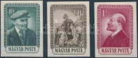 1954 Lenin (I) vágott sor (14.000) / Mi 1351-1353 imperforate set