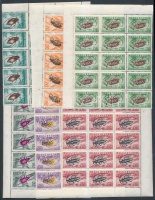 1954 Rovarok sor 15-ös tömbökben (75.000) / Mi 1354-1363 sets in blocks of 15