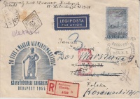 1955 Alumínium ajánlott légiposta FDC-n Lengyelországba