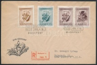 1955 Bartók sor, a barna 1Ft jobb szelvénnyel ajánlott levél