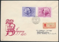 1956 Bélyegnap (26.) pár ajánlott levélen