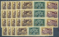 1957 Bélyegnap (30.) 75 db szelvényes csík