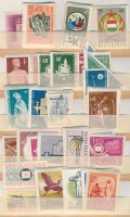 1958-1959 19 klf (21 db) kiadás: önálló értékek, szelvényesk, sorok