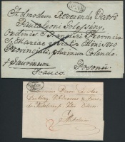 1819 Portós levél 'Erlau' - Miskolc + ~1850 Franco levél 'RAAB' - Pozsony