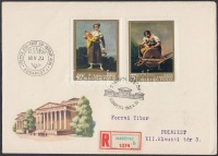 1968 Festmények (IV) 5Ft eltolódott arany kerettel FDC-n