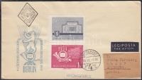 1959 Szocialista országok postaügyi miniszterei elsőnapi légi nyomtatvány Svédországba