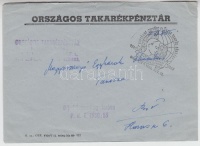 1960 Demokratikus Ifjúsági Világszövetség alkalmi bélyegzés központi díjlerovású levélen