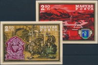 1972 I. Borvilágverseny: Cziglényi Ádám 7 klf eredeti színes bélyegterve az ebben a formában meg nem valósult kiadáshoz / World Wines Competition, 7 essays of unissued stamps, designs of Á. Cziglényi