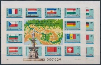 1977 Duna-Majna-Rajna fogazott és vágott blokk (25.600)
