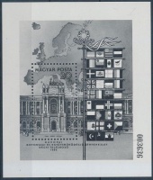 1986 Európa Bécs blokk feketenyomat fekete sorszámmal / Mi block 187 blackprint with black number