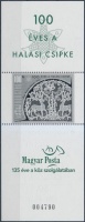 2002 Halasi csipke ajándék feketenyomat blokk (12.000) / Mi 4724 blackprint block, present of the Post