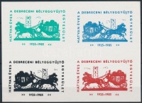 1985 60 éves a Debreceni Bélyeggyűjtő Egyesület emlékív karton