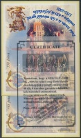 2002/43a-b Az egri várvédők emlékére normál és aláírt emlékív + tanúsítvány (8.000)