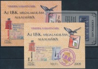 2005/41 Az I.B.K. megalakulása emlékív + aláírt változat tanúsítvánnyal (9.000)