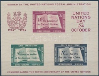 1955 10 éves az ENSZ blokk Mi 1 II