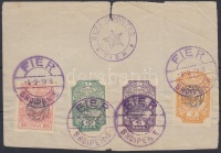 Közép Albánia 1915 Mi 10-12 + 18 'FIER'