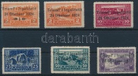 1925 Köztársaság kiáltványa sor 6 értéke Mi 104-110 (hiányzik/missing Mi 106) (apróbb hibák/minor faults)