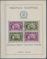 1938 I. Zogu király blokk Mi 2