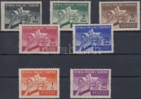 1946 Balkán játékok sor Mi 408-414 (betapadásnyomok)