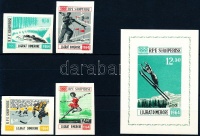 1963 Téli olimpia, Innsbruck (II) vágott sor Mi 798-801 + blokk Mi 21