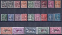 1931 Forgalmi sor felülnyomással / Definitive set with overprint Mi 1-23 (5Fr, 10Fr, 20Fr falcos / hinged)