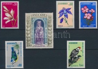 1973 1 önálló bélyeg + 2 klf sor Mi 249-254