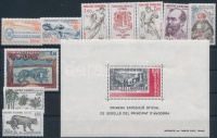 1982 3 klf önálló bélyeg + 2 klf sor + hármascsík Mi 321-330 + blokk Mi 1