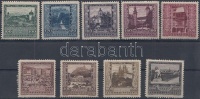 1923 Jólétért: Tartományi fővárosok sor Mi 433-441 (200Kr papírránccal)
