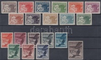 1925 Repülő sor Mi 518-523 (Mi 470-471, 473-476 falcos)