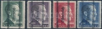 1945 Grázi kiadás felülnyomással Mi 693 II B, 694 I B, 698-696 I A