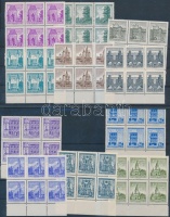 1958 Forgalmi sor 11 értéke ívszéli hatostömbökben Mi 1044-1055 (Mi 1051 hiányzik)
