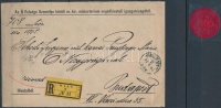 1905 Hivatalos levél 'WIEN' - Budapest hátoldalán pecsétbélyeg