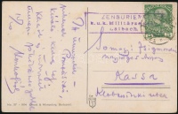 1916 Abbáziai képeslap laibachi cenzúrával Kassára