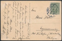 1922 Képeslap inflációs bérmentesítéssel Németországba