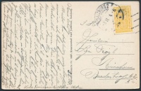1924 Képeslap inflációs bérmentesítéssel Németországba