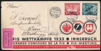 1933 Expressz levél FIS bélyegekkel és alkalmi bélyegzéssel / Express cover with FIS stamps and special cancellation