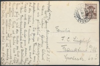 1935 Képeslap LINDAU - INNSBRUCK vasúti bélyegzéssel
